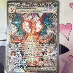 Pokemon Charizard ex SV03 Obsidian Flames 223/197 Rare Stage 2 330 HP Holo Engl… - Image 1