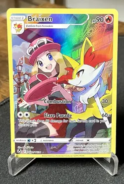 Pokemon Braixen TG01/TG30 Silver Tempest Full Art Trainer NM - Image 1
