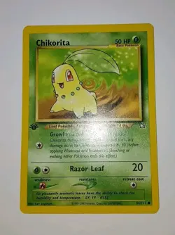 1st Edition CHIKORITA - Neo Genesis - 54/111 Vintage NM 🌟 Unplayed Pokemon Card - Image 5