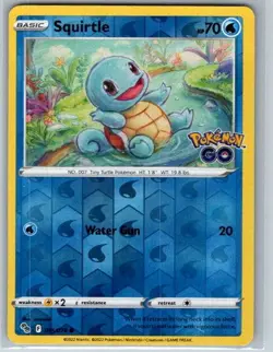 Squirtle Reverse Holo Common Pokemon GO 015/078 NM - Image 1
