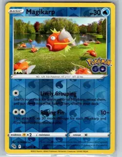 Magikarp Reverse Holo Common Pokemon GO 021/078 NM - Image 1