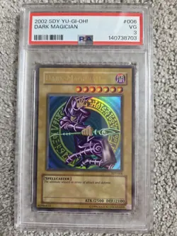 PSA 3 VG Dark Magician SDY-006 Unlimited Edition Ultra Rare YuGiOh 2002 #SDY-006 - Image 1