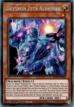 Yugioh Drytron Zeta Aldhibah MP21-EN240 1st Edition Prismatic Secret Rare NM - Image 1