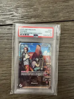 Shanks OP09-001 PSA Magazine Exclusive Promo Leader Foil PSA 10 EN 2025 - Image 1