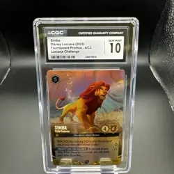 Disney Lorcana Simba Pride Protector Foil Top Cut Prize 4/C2 CGC Gem Mint 10 - Image 1