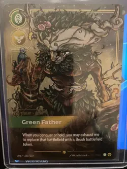 Riftbound TCG Ivern Green Father Overnumbered Rare Card-Near Mint Freshly Pulled - Image 1