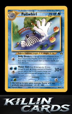 Poliwhirl 44/75 Uncommon Neo Discovery Pokemon Card NM - Image 1