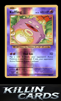 Reverse Holofoil Koffing 50/108 Pokemon Uncommon XY - Evolutions Card NM - Image 1