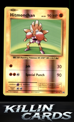 Reverse Holofoil Hitmonchan 62/108 Pokemon Holo Rare XY - Evolutions Card NM - Image 1