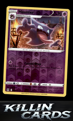 Reverse Holofoil Haunter 065/196 Pokemon Uncommon SWSH11: Lost Origin Card NM - Image 1