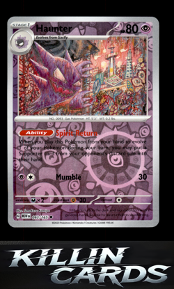 Reverse Holofoil Haunter 093/165 Pokemon Uncommon SV: Scarlet & Violet 151 Card - Image 1