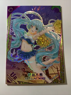 Hatsune Miku Diva Idol Maiden Swimsuit Sexy Goddess Story Anime Waifu Girl Card - Image 1