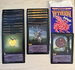 Lot Of 18 Wyvern CCG Cards with empty Booster Pack Wrapping Sir Lancelot & More - Image 1