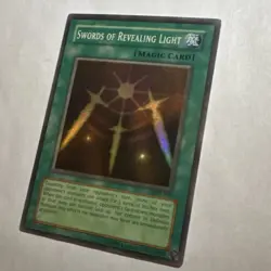 Konami Swords of Revealing Light Legend of Blue Eyes Holo Spell Card LOB-101 - Image 5