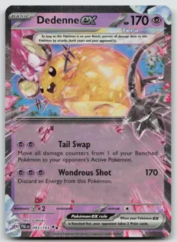 Dedenne ex 093/193 Double Rare Paldea Evolved Pokemon Holo NM - Image 1
