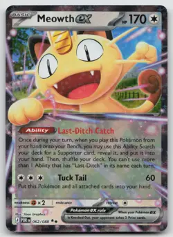 Meowth ex 062/088 Double Rare Perfect Order Pokemon Holo NM - Image 1