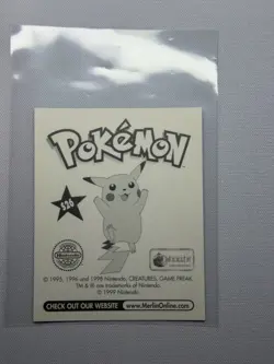 1999 Topps Merlin Pokemon, Ash Ketchum, Gold Prism Holo. PACK FRESH! - Image 2