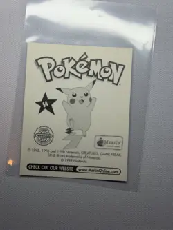 1999 Sticker Holo Series Nintendo Pokemon Blastoise Merlin Mint - Image 2