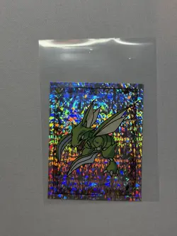 1999 Scyther Special Glitter Insert Pokemon Sticker Topps Merlin Nintendo S19 - Image 1