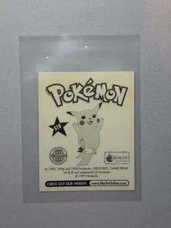 1999 Scyther Special Glitter Insert Pokemon Sticker Topps Merlin Nintendo S19 - Image 2