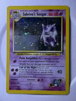 Sabrina's Gengar - 14/132 Gym Heroes Unlimited Holo Rare Pokemon - MP+ - SWIRL - Image 1