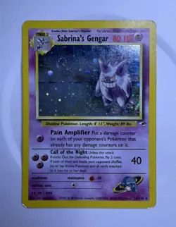 Sabrina's Gengar - 14/132 Gym Heroes Unlimited Holo Rare Pokemon - MP+ - SWIRL - Image 2