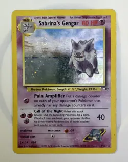 Sabrina's Gengar - 14/132 Gym Heroes Unlimited Holo Rare Pokemon - MP+ - SWIRL - Image 3