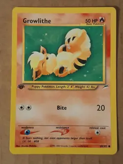 Pokemon Growlithe 68/105 1st Edition NEO Destiny NM See Pictures - Image 1