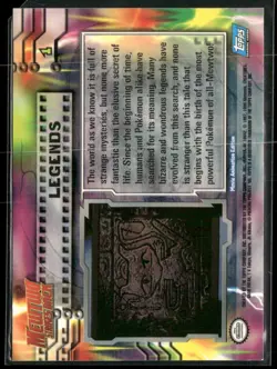 1998 Pokemon Topps Mewtwo Strikes Back English #1 Legends - Image 2