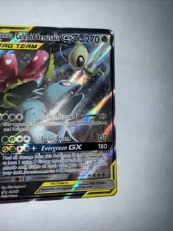 Pokemon TCG Celebi & Venusaur GX SM167 Sun & Moon Promo Tag Team Holo Ultra Rare - Image 3