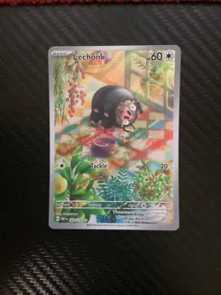 Lechonk SV03 Obsidian Flames 209/197 Holo Illustration Rare Pokemon TCG NM - Image 1