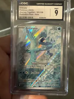 Pokemon Journey Together Articuno 161/159 CGC Grade 9 Mint Illustration Rare - Image 1