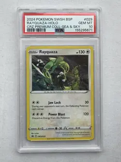 2024 POKEMON SWSH BLACK STAR PROMO 029 RAYQUAZA-HOLO PSA 10 - Image 1
