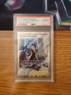 Pokemon Cynthia's Ambition Crown Zenith Galarian Gallery Full Art #GG60 PSA 10 - Image 1