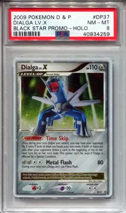 POKEMON BLACK STAR PROMO DIALGA LV X #DP37 ULTRA RARE HOLO FOIL PSA 8 NM-MT - Image 1