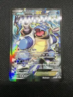 Pokemon TCG Blastoise EX XY122 Full Art Holo Black Star Promo Card - Image 3