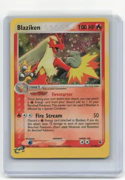 2003 Pokemon TCG Blaziken EX Ruby & Sapphire #3/109 Lightly Played Holo Swirl - Image 1
