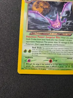 Dark Crobat 2/105 Holo Rare Neo Destiny Pokemon Card Vintage LP - Image 2