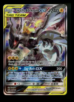 #2 Pikachu & Zekrom GX SM168 Black Star Promo 2019 Alt Art Holo Pokemon Card TCG - Image 1