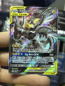 #2 Pikachu & Zekrom GX SM168 Black Star Promo 2019 Alt Art Holo Pokemon Card TCG - Image 3