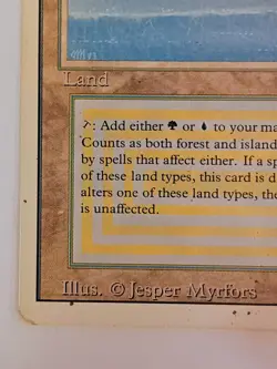 Magic the Gathering Tropical Island Revised Dual Land See Pics For Condition - Image 5