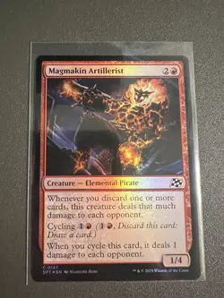 x1 Magmakin Artillerist DFT Aetherdrift MTG 137 FOIL COMMON M/NM 1x - Image 1