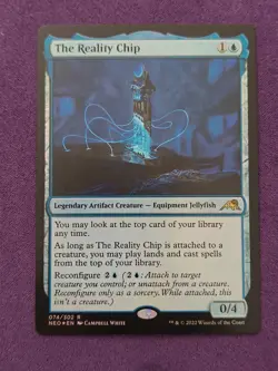 The Reality Chip R MTG Kamigawa: Neon Dynasty NM FOIL - Image 1
