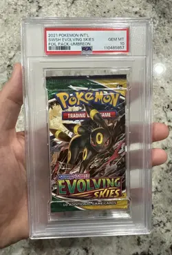 PSA 10 Pokemon Evolving Skies Umbreon Art Authentic Sealed Booster Pack - Image 1