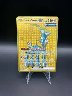 Iron Crown EX 216/162 Pokemon TCG Temporal Forces Hyper Rare Gold Rare NM - Image 1