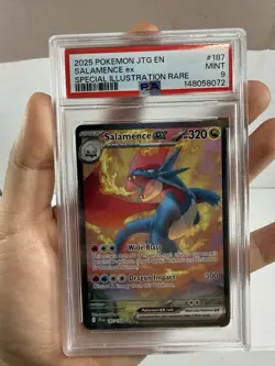 2025 Pokemon Salamence Ex 187 Journey Together Special Illustration Rare PSA 9 - Image 2