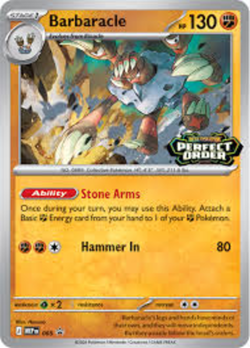 Lightly Played, English Pokemon Holo Barbacle - MEP065 - MEP Black Star Promos M - Image 1