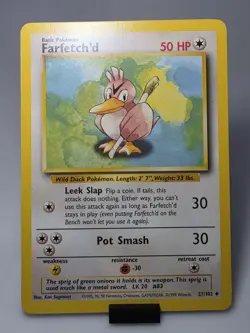 Farfetch'd 27/102 Uncommon Base Set Unlimited Pokemon LP - Image 1
