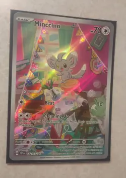 Minccino Pokemon TCG Temporal Forces Illustration 182/162 - Image 1