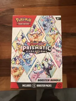 Pokemon Scarlet and Violet Prismatic Evolutions Booster Bundle Box 6 Packs - Image 1